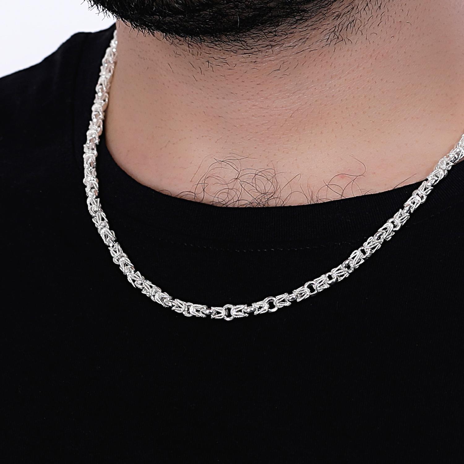 925%20Ayar%20Gümüş%20Kral%20Zincir%20Kolye